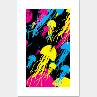 CMYK Jellyfish Posters and Art